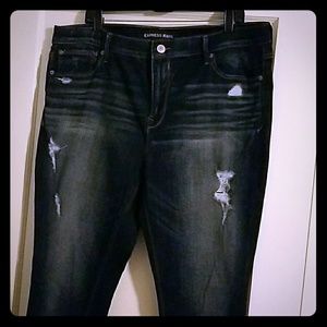 Express Distressed Mid Rise Legging 18L